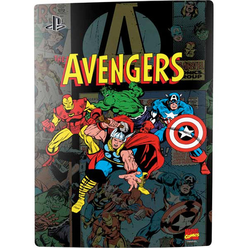 Marvel Classic Comics Avengers Assemble PS5 Digital Edition Console Skin